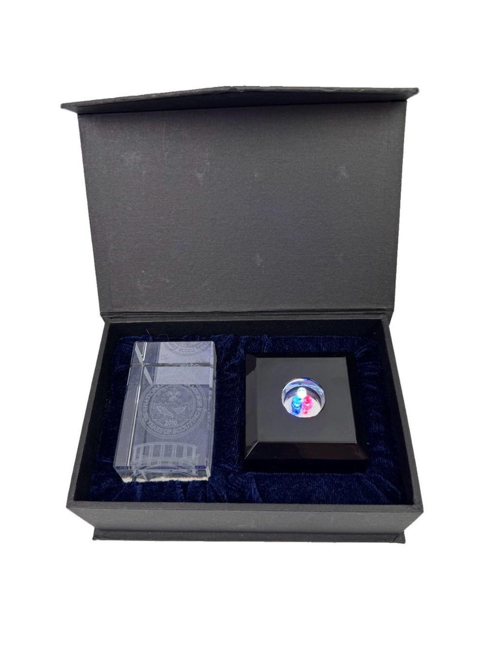 VTG 2010 BSA National Scout Jamboree 100 Years Scouting 3D Laser Crystal Block